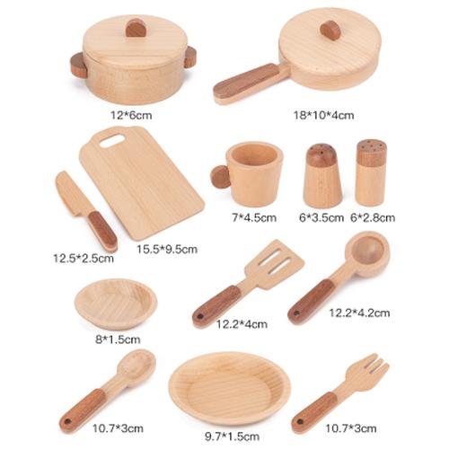 Wooden Children's Kitchen Toys Simulation Miniature Educational Toys for Kids