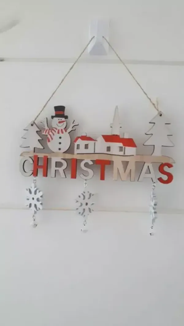 Wooden Christmas Door Hanging Ornaments For Home Decor photo review